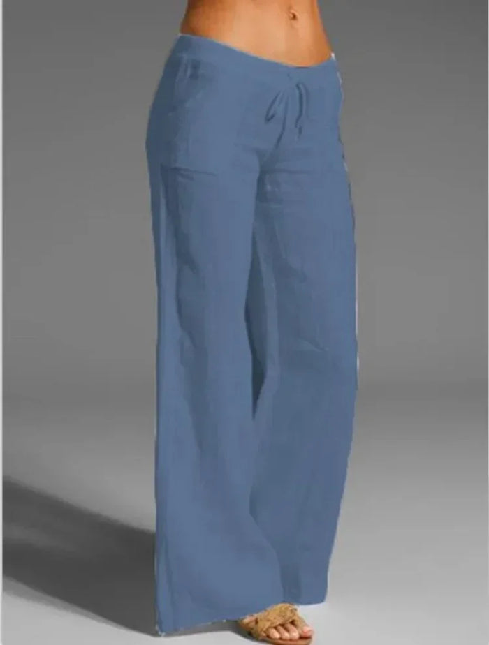 Pantalon décontracté pour femmes - Pantalon confortable et léger avec une coupe décontractée et des poches pratiques pour tous les jours