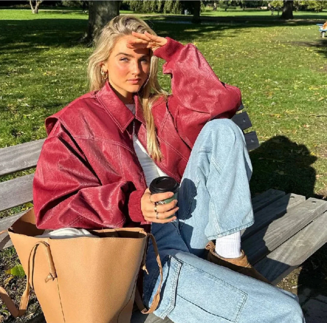 Flavie™ Veste en cuir