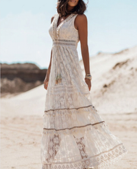 Robe longue d'été style bohème - Robe Avery élégante et confortable