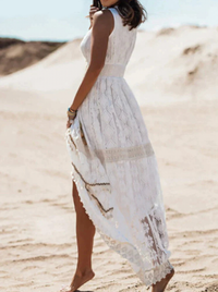 Robe longue d'été style bohème - Robe Avery élégante et confortable