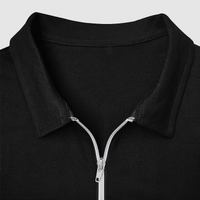 Polo à manches longues élégant pour hommes avec fermeture à glissière - coupe étroite, style décontracté et sophistiqué