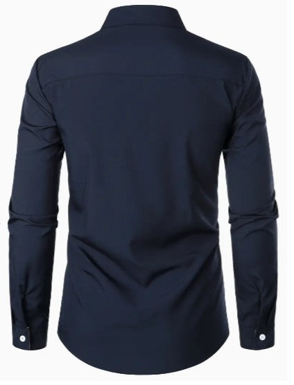 Chemise décontractée pour homme à manches longues et respirante