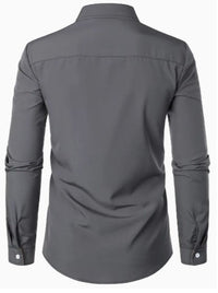 Chemise décontractée pour homme à manches longues et respirante