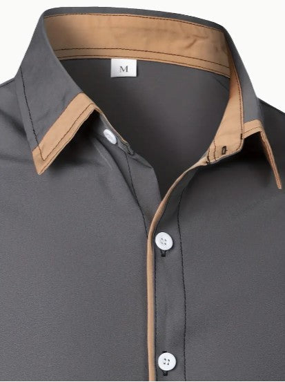Chemise décontractée pour homme à manches longues et respirante