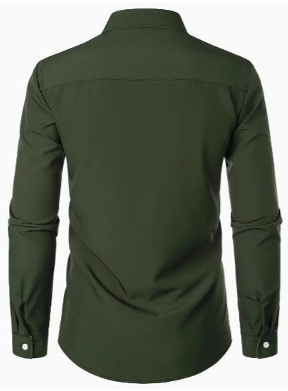 Chemise décontractée pour homme à manches longues et respirante