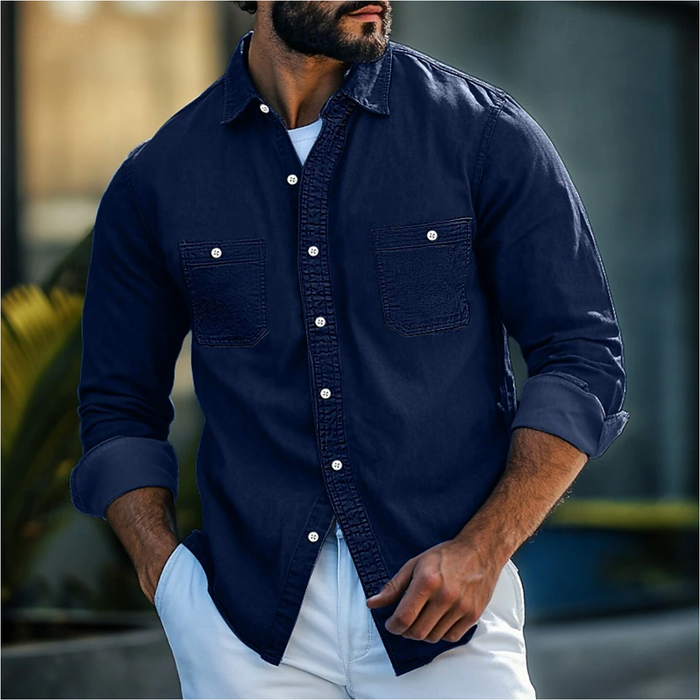 Erwin | Slim Fit Baumwoll-Denimhemden mit nachhaltigem Design für stilvollen Komfort