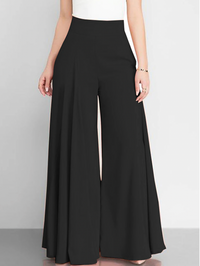 Pantalon large taille haute pour femmes - Mode décontractée élégante pour femmes