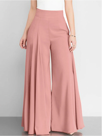 Pantalon large taille haute pour femmes - Mode décontractée élégante pour femmes
