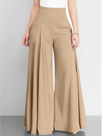 Pantalon large taille haute pour femmes - Mode décontractée élégante pour femmes