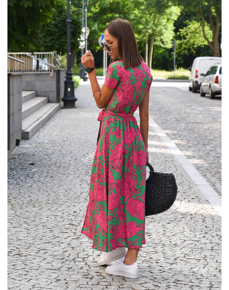 Élégante robe longue d'été à imprimé floral - Linda