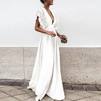 Stylish Bernatte Maxi Evening Dress with Ruffles - Elegant and Chic Festal Outfit