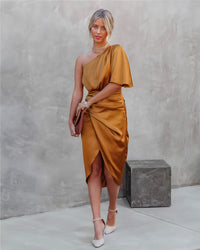 Robe de soirée élégante et féminine en satin Jessa - Séduisante et stylée