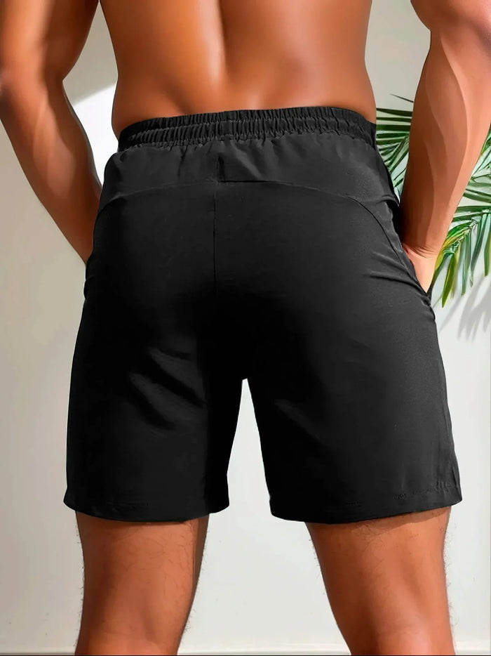 Shorts de sport pour hommes - Tissu léger et Absorbant - Flexibles et avec poche zippée
