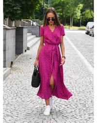 Élégante robe longue d'été à imprimé floral - Linda