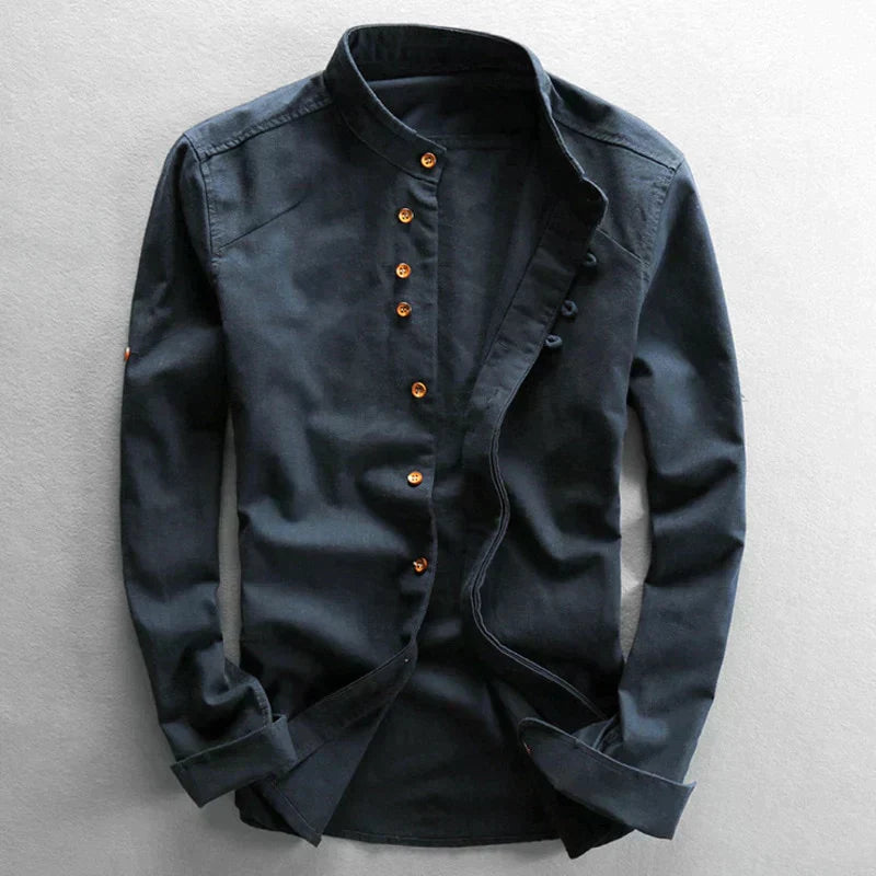 Camisole ajustée pour homme avec cuello alto et manga larga