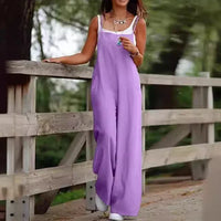 Combinaison en lin confortable pour femme, avec une coupe décontractée - parfaite pour le confort et le style de tous les jours
