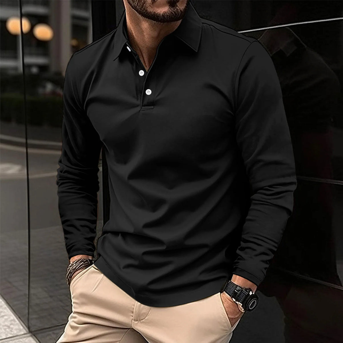 Jean™ Polo chic à manches longues