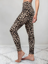 Pantalon de yoga élégant et confortable à imprimé léopard pour un confort ultime