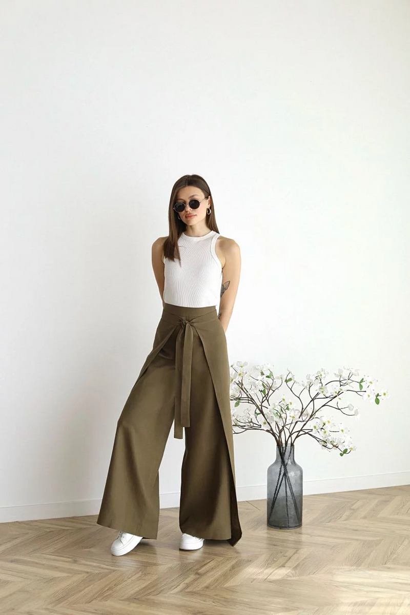 Ensemble pantalon 2 pièces à jambe large - Vêtements pour femmes élégants et confortables pour un look sophistiqué