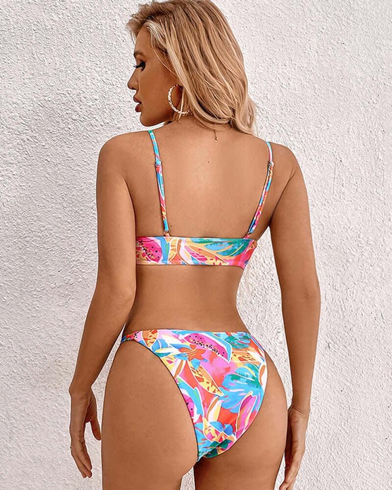 Bikini en tissu imprimé