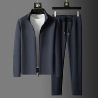 Ensemble de Vêtements de Sport pour Hommes - Veste à Zip de Qualité Supérieure et Pantalons à Cordons pour Confort et Élégance
