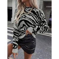 Pull tendance à imprimé zébré pour femmes - Bianca