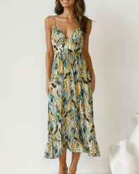Vêtement Midi Coloré pour Femmes - Imprimé Fleuri Élégant et Léger