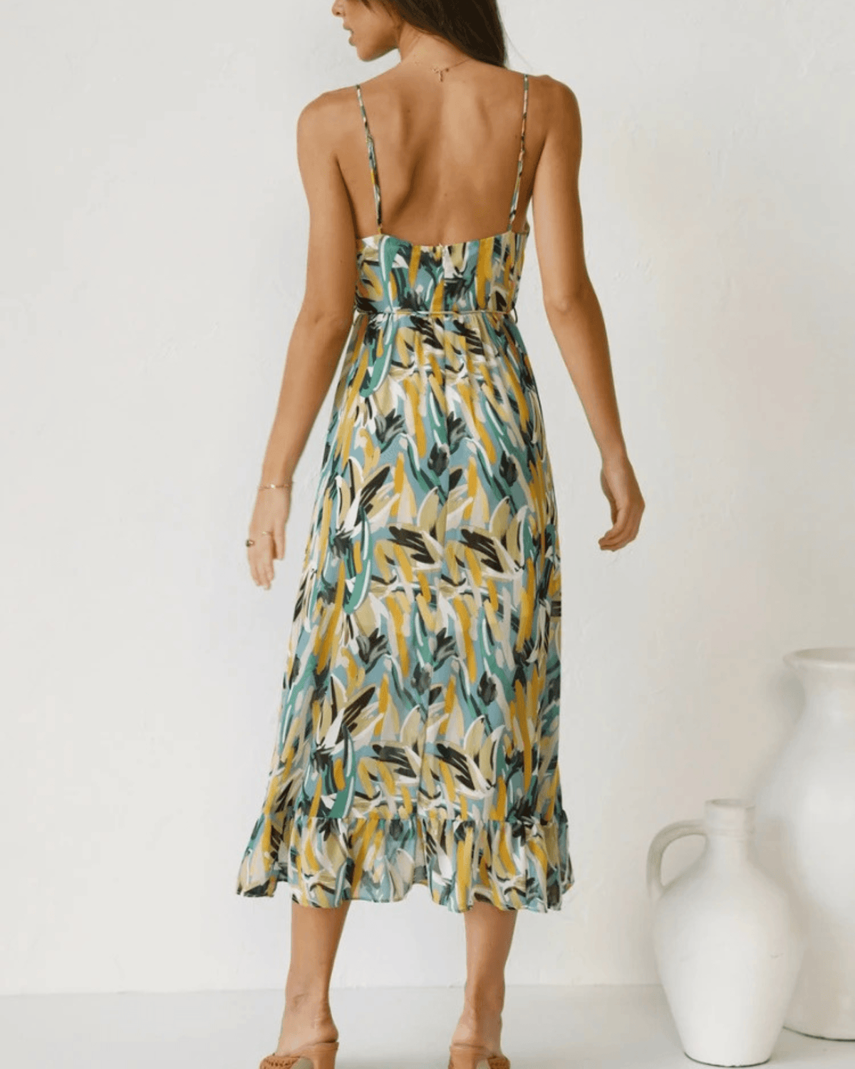 Vêtement Midi Coloré pour Femmes - Imprimé Fleuri Élégant et Léger