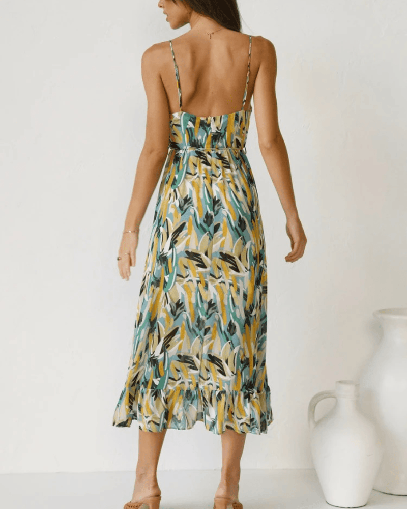 Vêtement Midi Coloré pour Femmes - Imprimé Fleuri Élégant et Léger