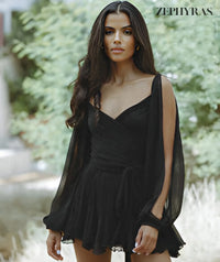 Robe d'été chic et élégante pour femmes avec manches ouvertes stylisées