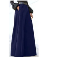Pantalon élégant à taille haute pour femmes, avec des jambes larges pour un ajustement parfait.