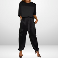 Ensemble de salon 2 pièces pour femmes, avec un haut tendance et un pantalon confortable