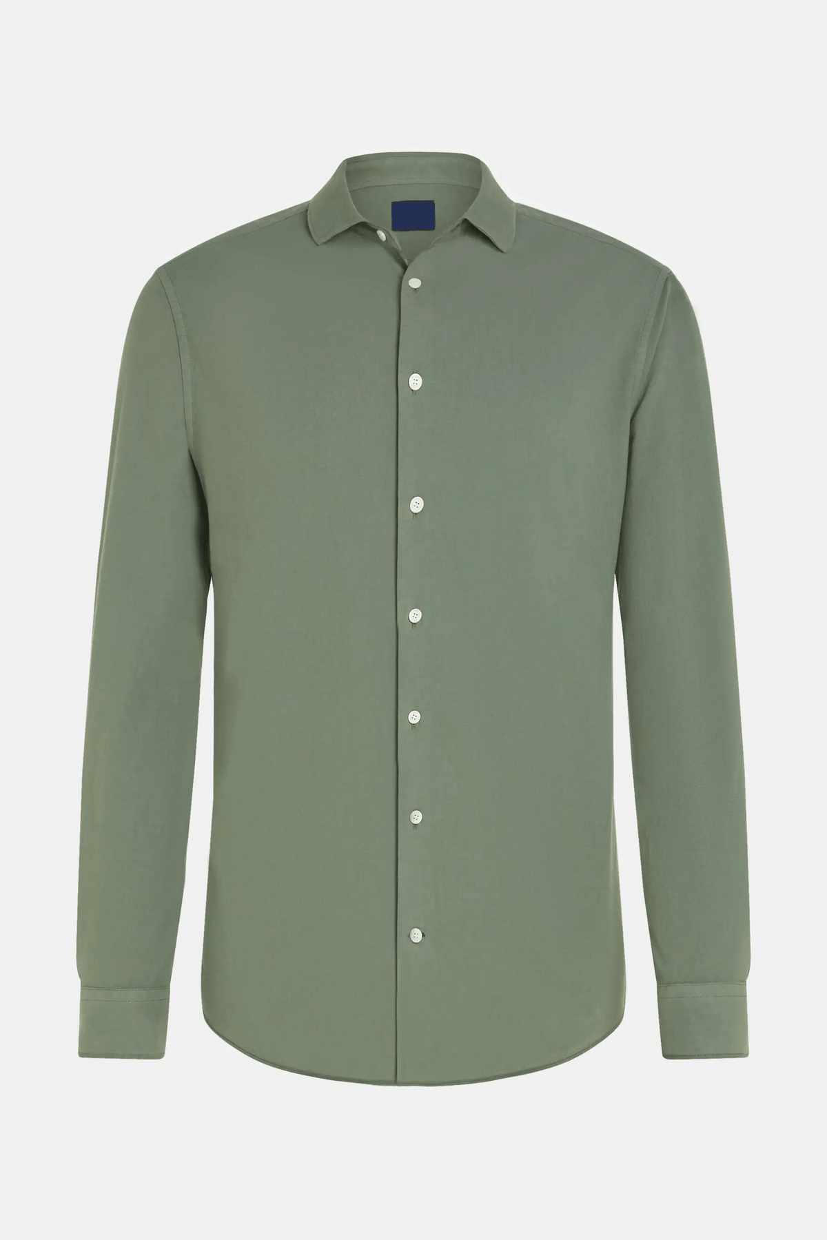 Chemise habillée pour homme en coton 100 % - coupe régulière et manches longues avec col boutonné