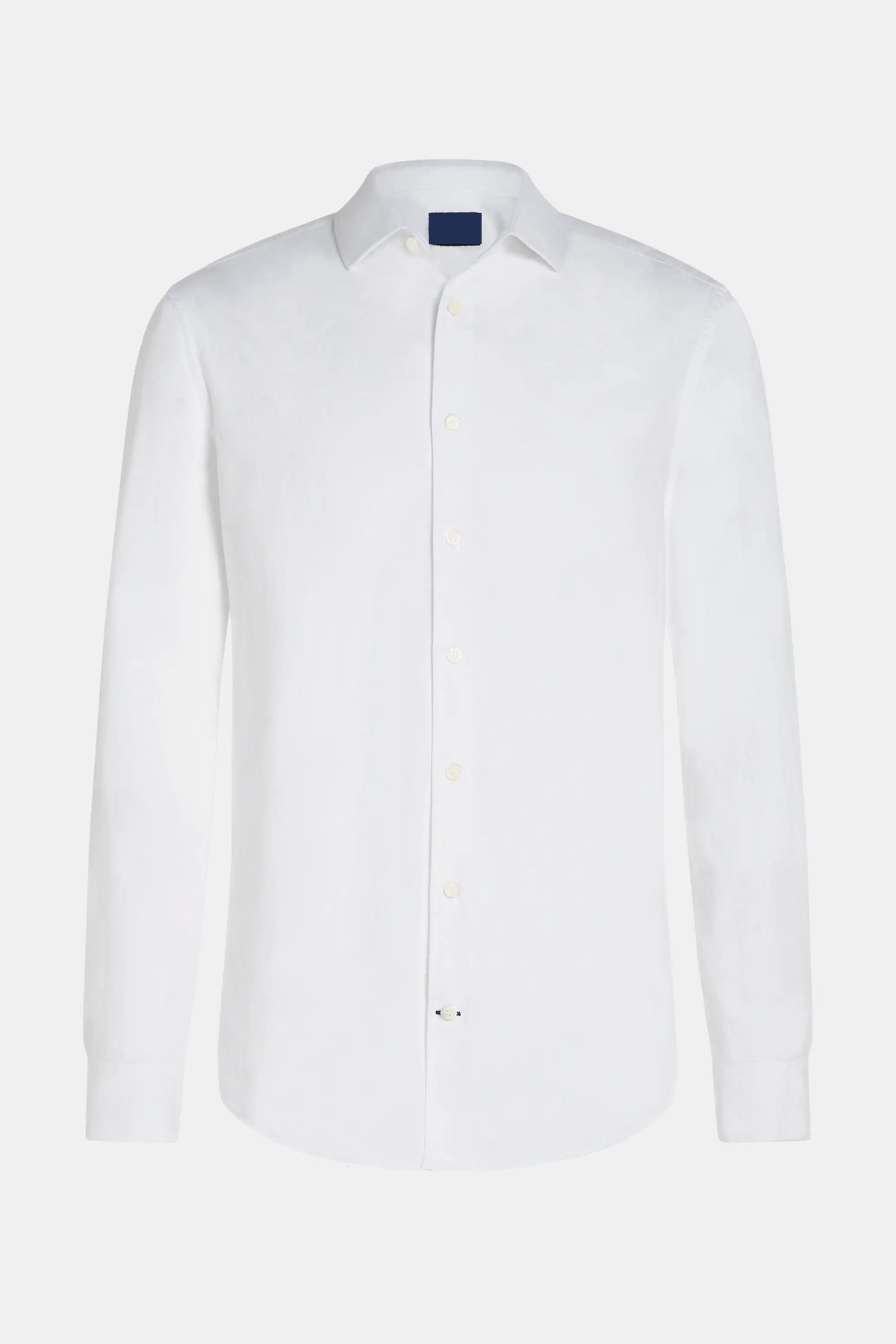 Chemise habillée pour homme en coton 100 % - coupe régulière et manches longues avec col boutonné