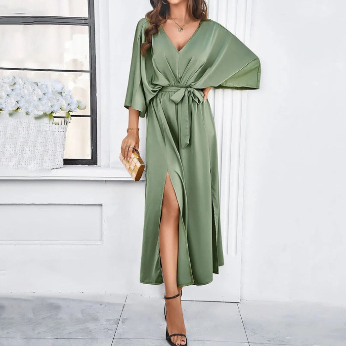 Stylish V-neck Elegant Spring Dress - Patricia