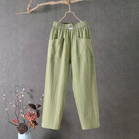Pantalon élégant et décontracté pour femmes, avec taille élastique confortable pour un ajustement parfait