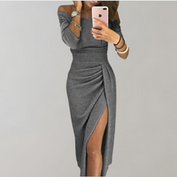 Gia - Robe longue élégante pour les fêtes et les soirées, avec des détails scintillants