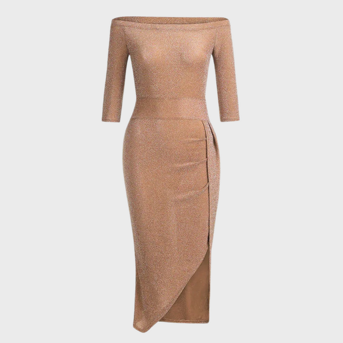 Gia - Robe longue élégante pour les fêtes et les soirées, avec des détails scintillants