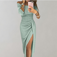 Gia - Robe longue élégante pour les fêtes et les soirées, avec des détails scintillants