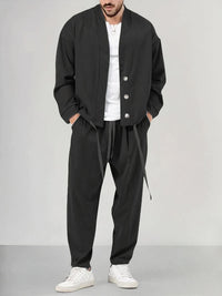 Set de Kimono pour Homme avec Chaqueta et Pantalon - Tejido Ligero y Transpirable - Ajuste Cómodo
