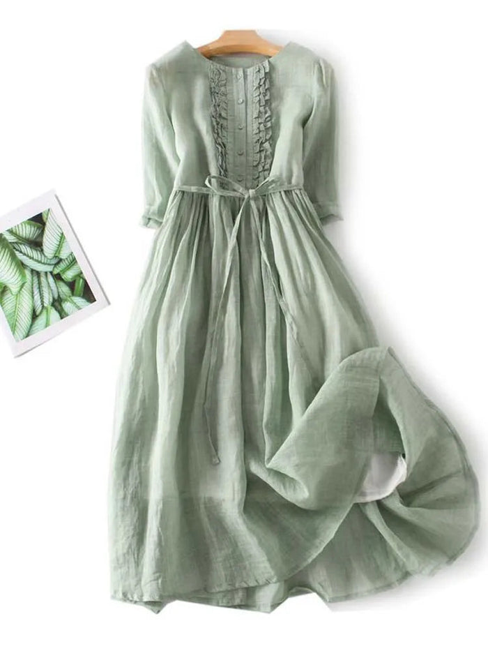 Robe élégante en lin léger - Très confortable et à la mode
