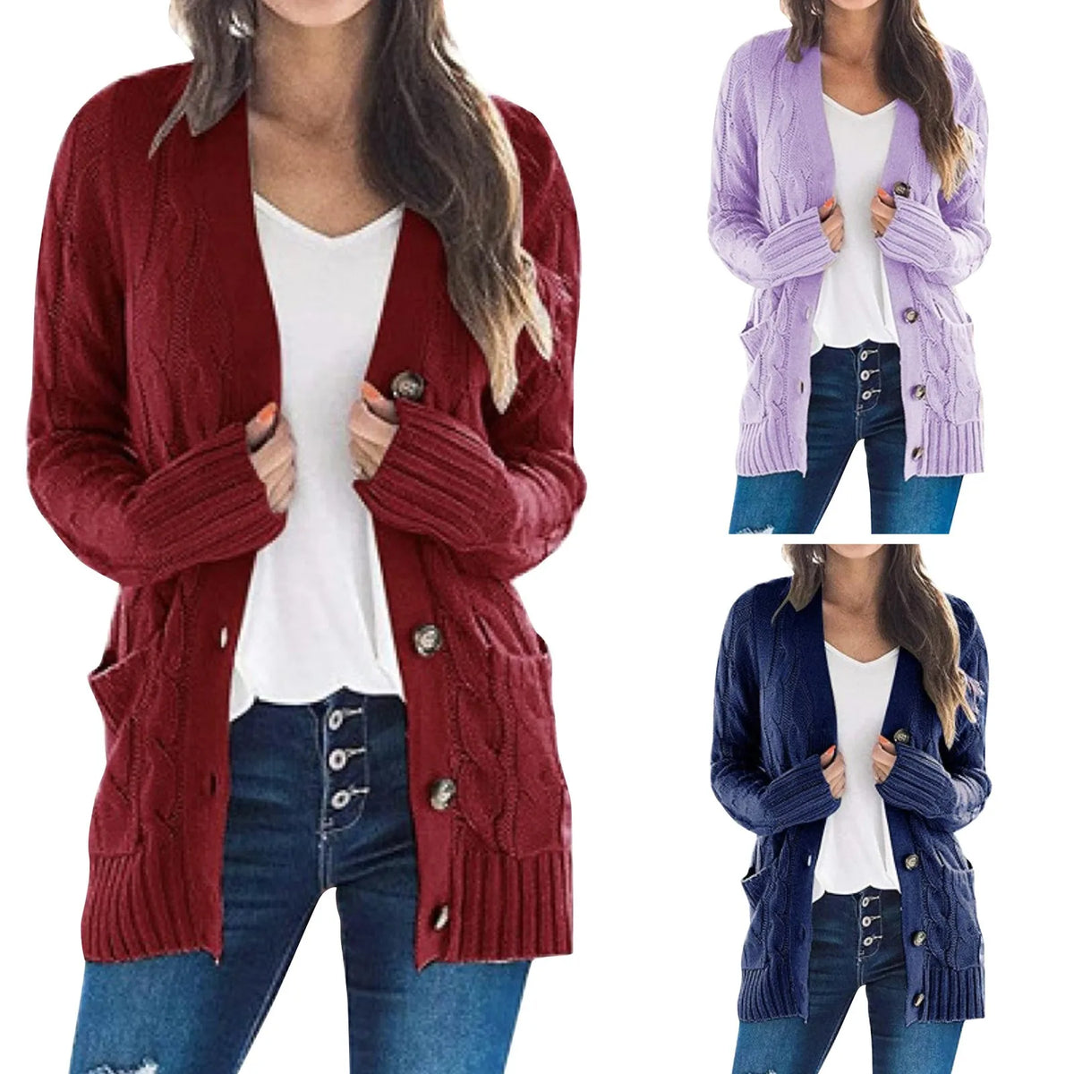 Élégant cardigan long pour femme - Parfait pour un look printanier élégant