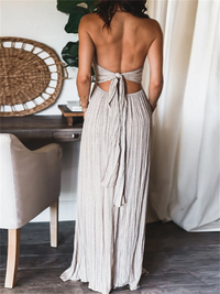 Elegant Beige Maxi Dress - Hesja pour un look éblouissant