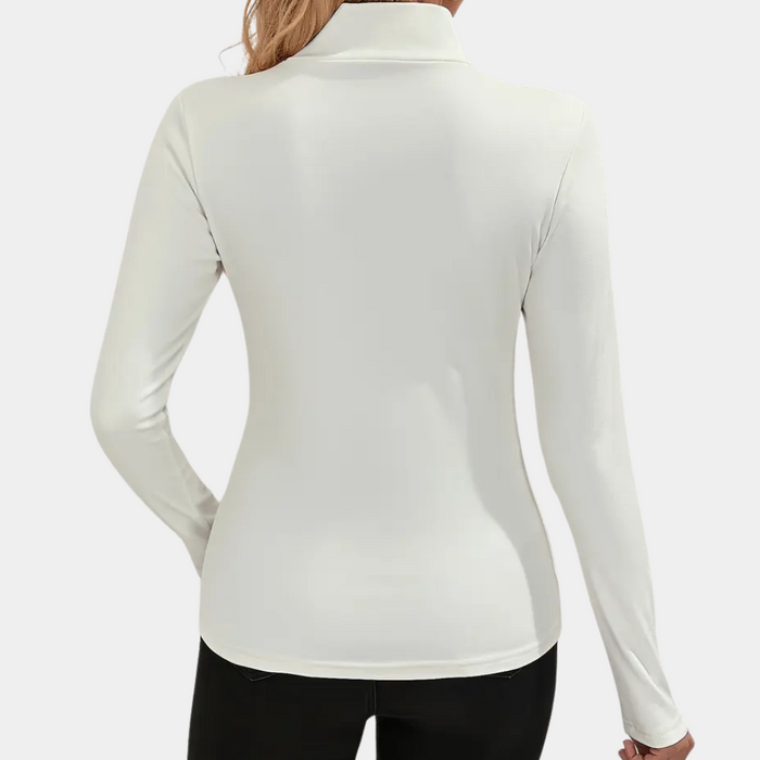 Elégant top à col montant pour femmes - Col roulé tendance et élégant