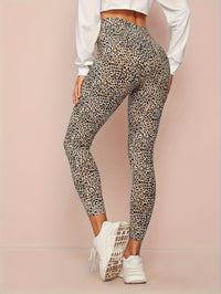 Leggings avec imprimé léopard taille haute pour femmes - Collants de sport en différentes couleurs