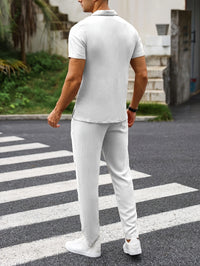Jens | Élégant ensemble de loisirs 2 pièces printemps-été pour hommes pour un look élégant et confortable