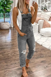 Salopette en denim chic et confortable pour femmes - look général décontracté parfait