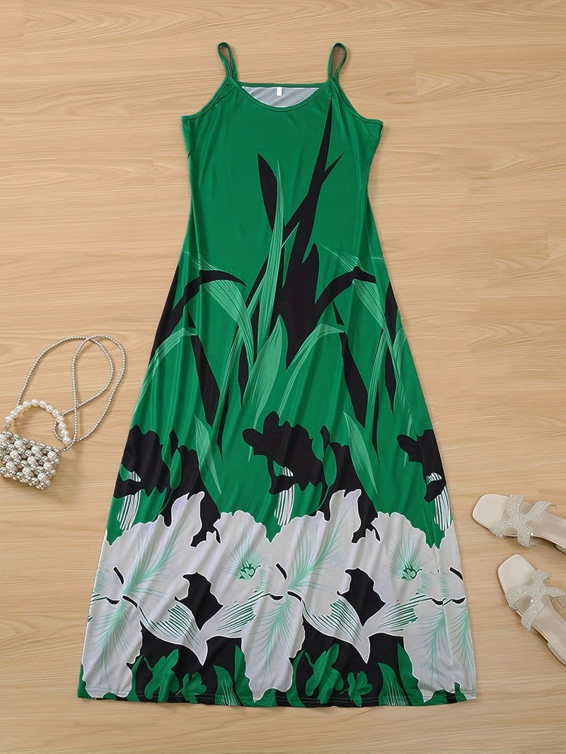 Robe à fines bretelles florale pour femmes - Parfaite pour toutes les saisons