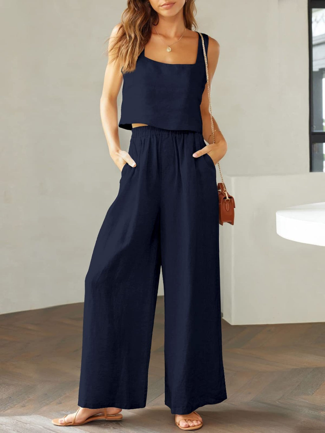 Katrien | Ensemble de pantalons larges tendance pour un look élégant