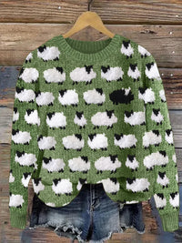 Pull rétro en laine de mouton de Leilani pour femmes pour un style intemporel